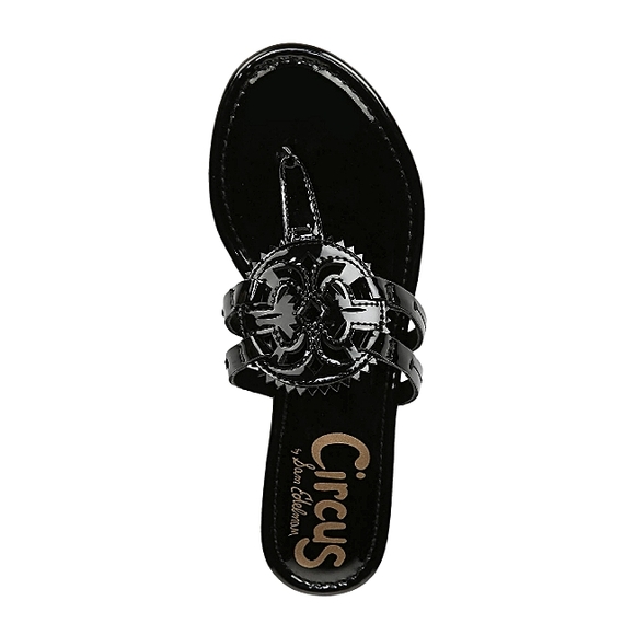 New w/o Box Circus NY by Sam Edelman Canyon Patent-Look Thong-Style Sandals - Picture 6 of 9
